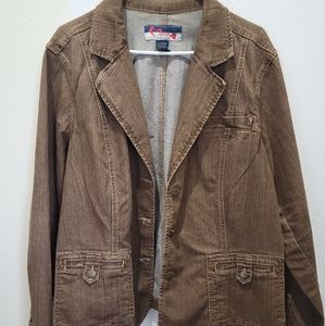 Swak jeans brown jean jacket - size 18/20W